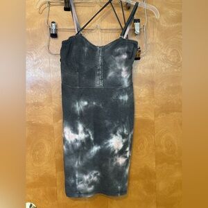 Obey corset style tie dye mini dress xs